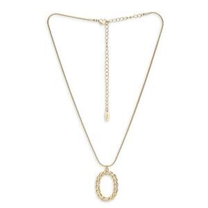 NEW ETTIKA REVOLVE 18K Goldplated Twisted Crystal Initial Pendant Necklace O